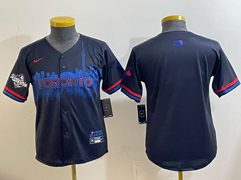Youth 2025 Toronto Blue Jays Blank black Joint Name Nike MLB Jersey 02->youth mlb jersey->Youth Jersey